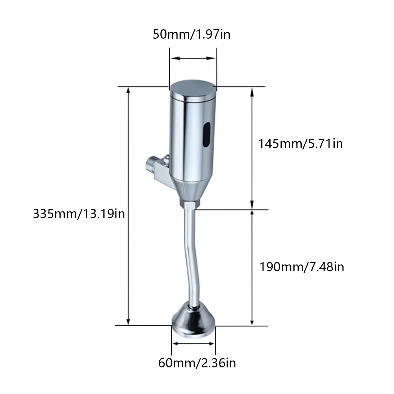 Infrared Touchless Brass Urinal Flush Valve (Stainless S-Pipe)
