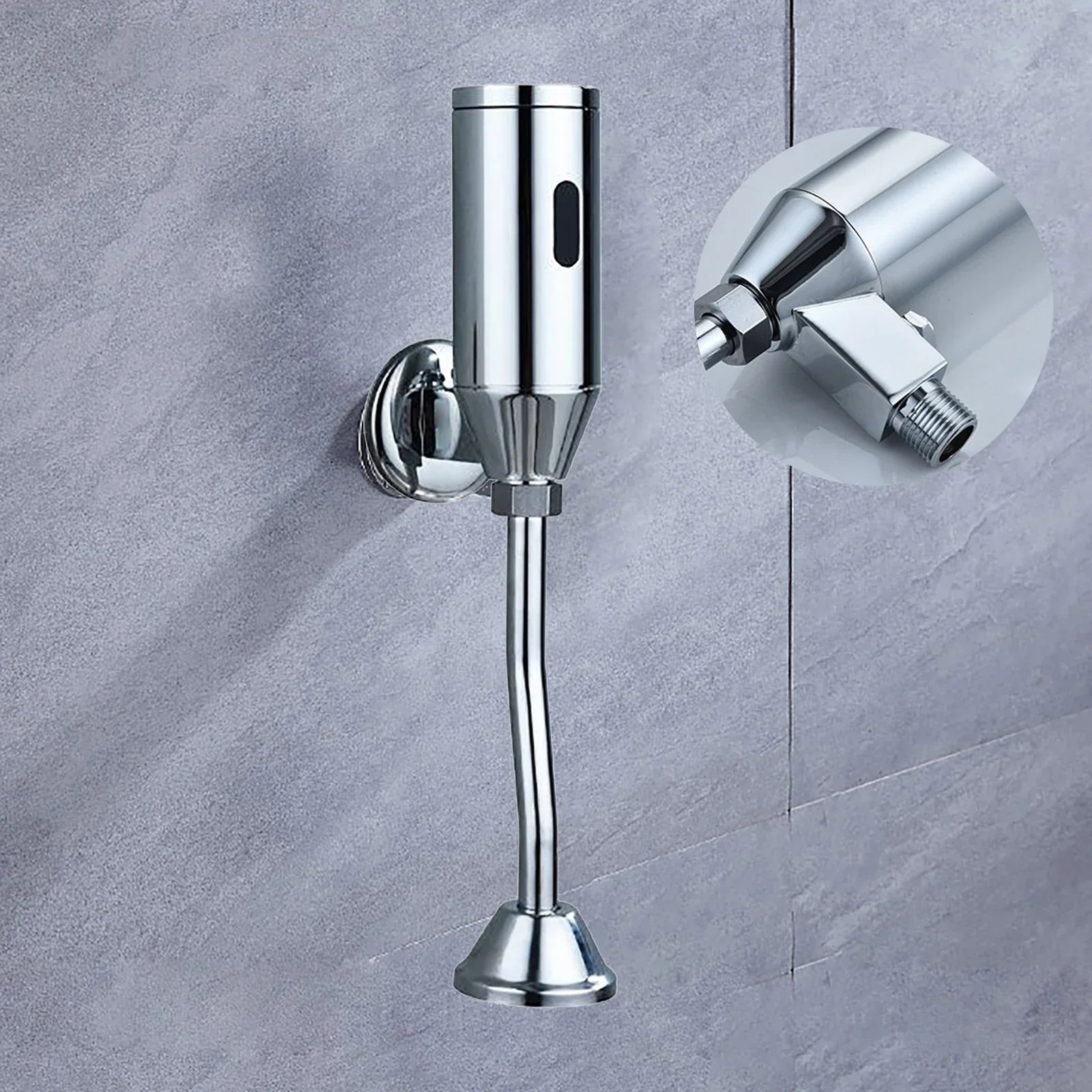 Infrared Touchless Brass Urinal Flush Valve (Stainless S-Pipe)