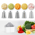 Interchangeable Stainless Steel Rotary Grater (5-in-1)