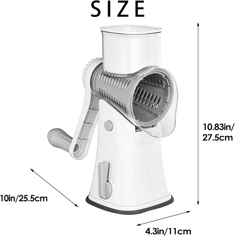 Interchangeable Stainless Steel Rotary Grater (5-in-1)