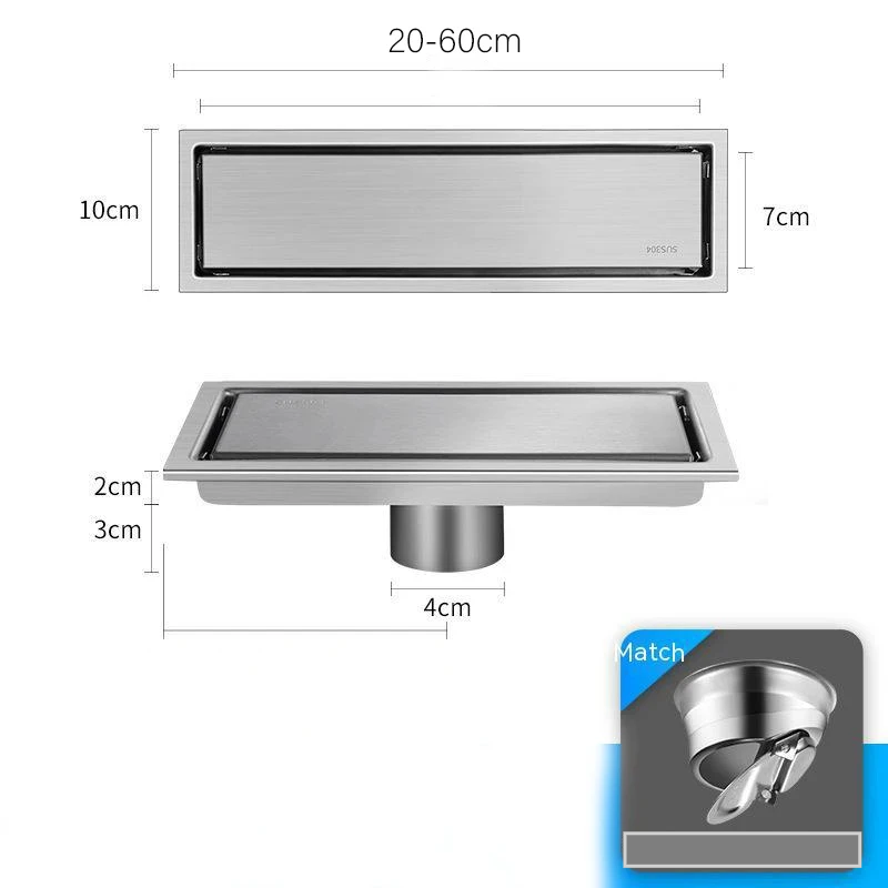 Invisible Tile-In & Odor-Blocking Shower Drain