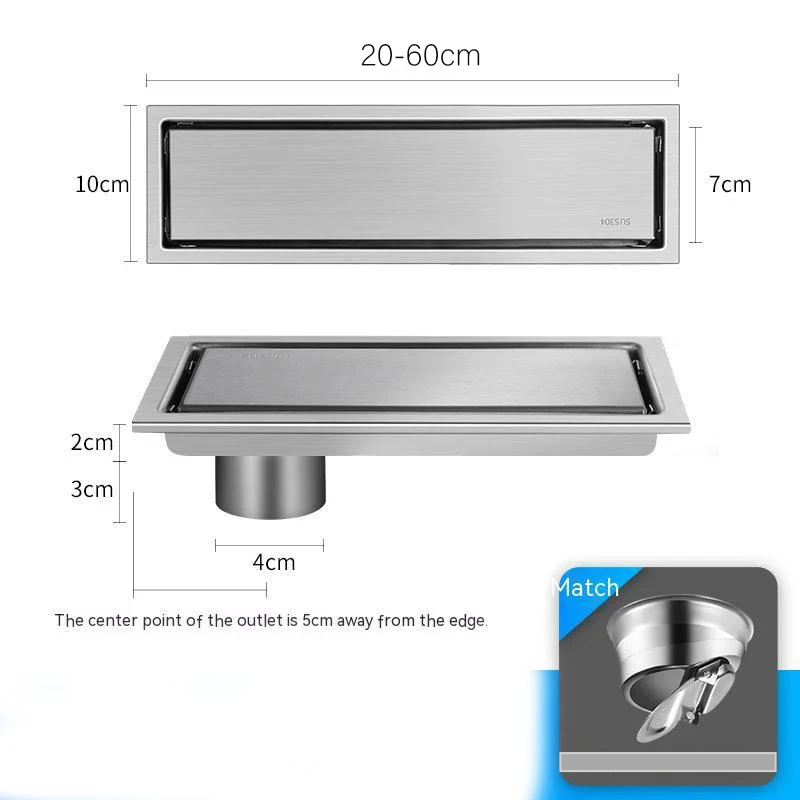 Invisible Tile-In & Odor-Blocking Shower Drain
