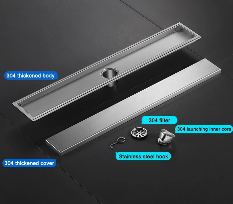 Invisible Tile-In & Odor-Blocking Shower Drain