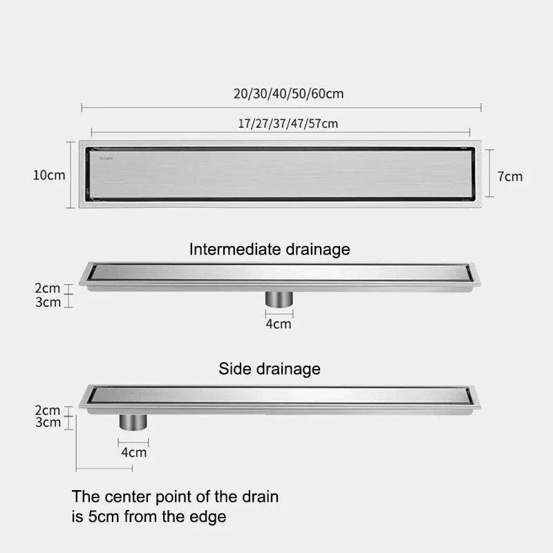 Invisible Tile-In & Odor-Blocking Shower Drain