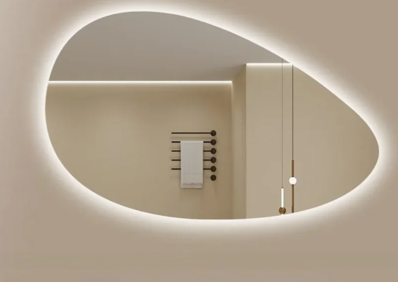 Irregular Backlit Smart Touch LED Bathroom Mirror