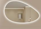 Irregular Backlit Smart Touch LED Bathroom Mirror