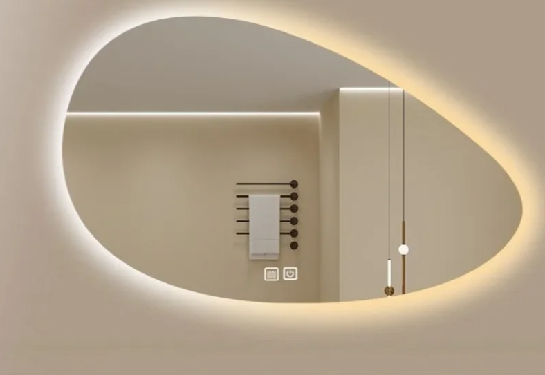 Irregular Backlit Smart Touch LED Bathroom Mirror