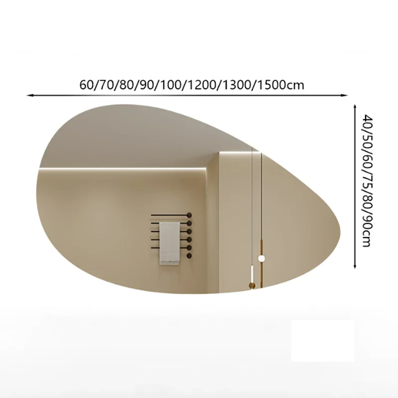 Irregular Backlit Smart Touch LED Bathroom Mirror