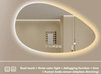 Irregular Backlit Smart Touch LED Bathroom Mirror