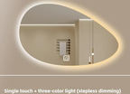 Irregular Backlit Smart Touch LED Bathroom Mirror