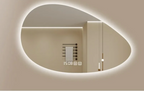 Irregular Backlit Smart Touch LED Bathroom Mirror