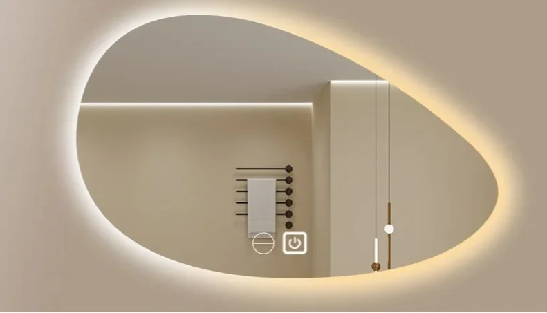 Irregular Backlit Smart Touch LED Bathroom Mirror