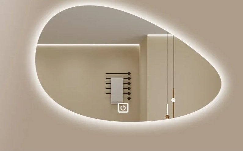 Irregular Backlit Smart Touch LED Bathroom Mirror