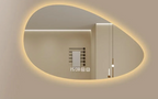Irregular Backlit Smart Touch LED Bathroom Mirror
