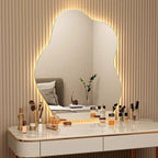 Irregular Scandinavian Warm LED Wall Mirror