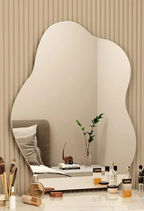 Irregular Scandinavian Warm LED Wall Mirror