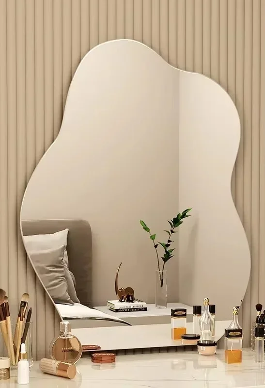 Irregular Scandinavian Warm LED Wall Mirror