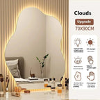 Irregular Scandinavian Warm LED Wall Mirror