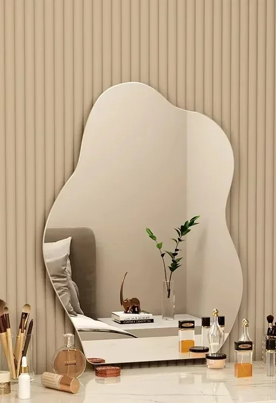 Irregular Scandinavian Warm LED Wall Mirror