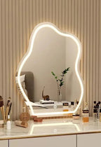 Irregular Scandinavian Warm LED Wall Mirror