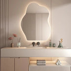 Irregular Scandinavian Warm LED Wall Mirror