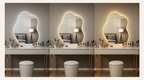 Irregular Scandinavian Warm LED Wall Mirror