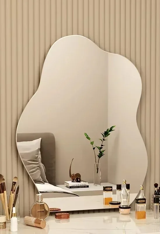 Irregular Scandinavian Warm LED Wall Mirror