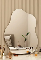 Irregular Scandinavian Warm LED Wall Mirror