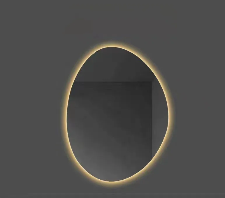 Irregular-Shape LED Touchscreen Bathroom Mirror