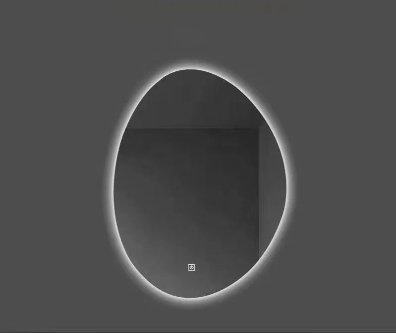 Irregular-Shape LED Touchscreen Bathroom Mirror