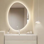 Irregular-Shape LED Touchscreen Bathroom Mirror