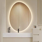 Irregular-Shape LED Touchscreen Bathroom Mirror