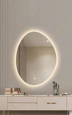 Irregular-Shape LED Touchscreen Bathroom Mirror