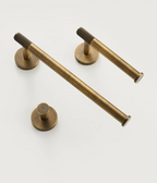 Knurled Antique Bronze Brass & Copper Bathroom Hardware Set