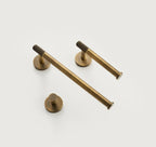 Knurled Antique Bronze Brass & Copper Bathroom Hardware Set