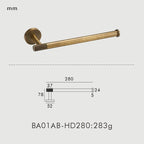 Knurled Antique Bronze Brass & Copper Bathroom Hardware Set