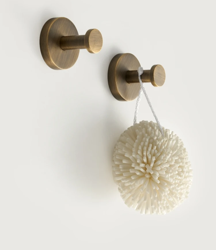 Knurled Antique Bronze Brass & Copper Bathroom Hardware Set