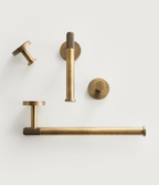 Knurled Antique Bronze Brass & Copper Bathroom Hardware Set
