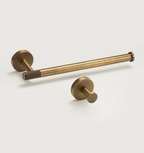 Knurled Antique Bronze Brass & Copper Bathroom Hardware Set