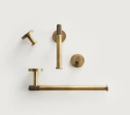 Knurled Antique Bronze Brass & Copper Bathroom Hardware Set