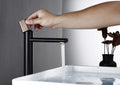 Knurled Handle Brass & Stainless Steel Basin Faucet