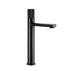 Knurled Handle Brass & Stainless Steel Basin Faucet