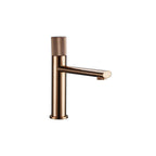 Knurled Handle Brass & Stainless Steel Basin Faucet