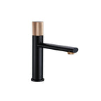 Knurled Handle Brass & Stainless Steel Basin Faucet