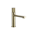 Knurled Handle Brass & Stainless Steel Basin Faucet