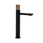 Knurled Handle Brass & Stainless Steel Basin Faucet