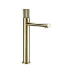 Knurled Handle Brass & Stainless Steel Basin Faucet
