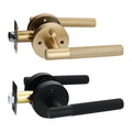 Knurled Handle & Keyless Privacy Door Lever (Adjustable Latch)