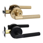Knurled Handle & Keyless Privacy Door Lever (Adjustable Latch)