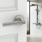 Knurled Handle & Keyless Privacy Door Lever (Adjustable Latch)